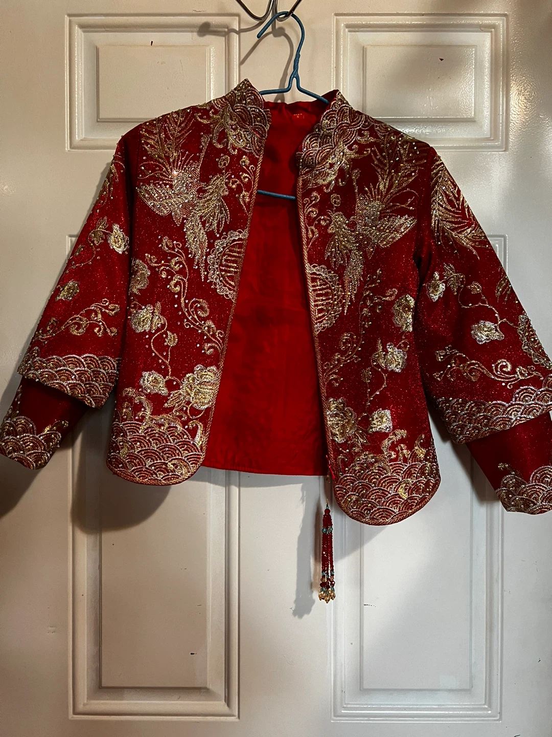 Red Embroidered Chinese Wedding Jacket - photo 3