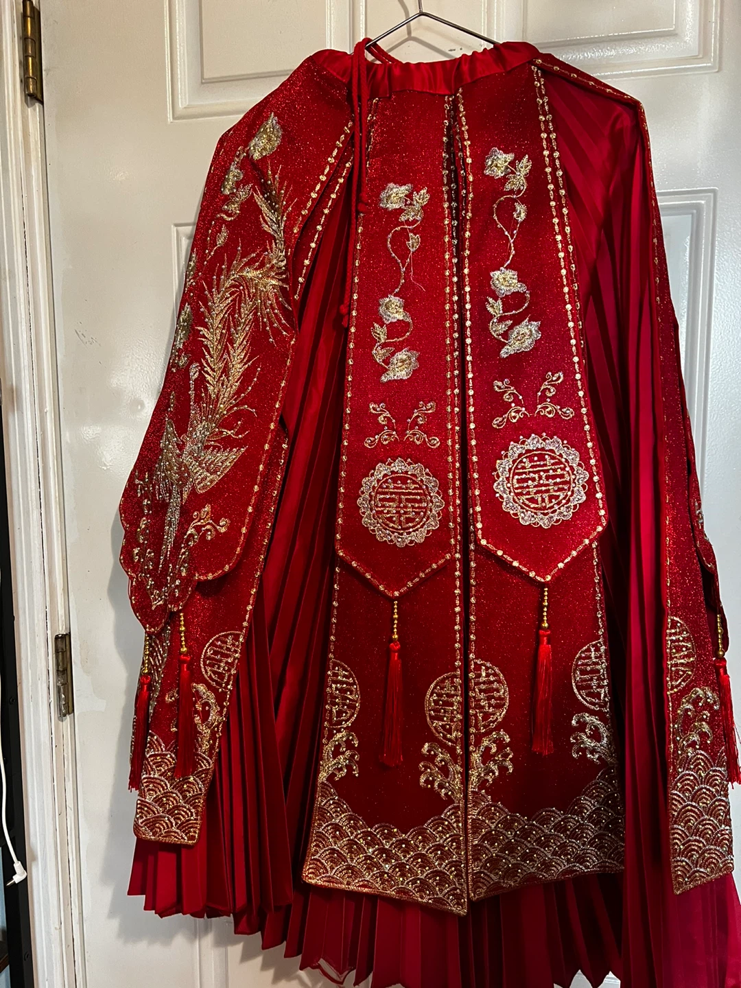 Red Embroidered Chinese Wedding Jacket - photo 4