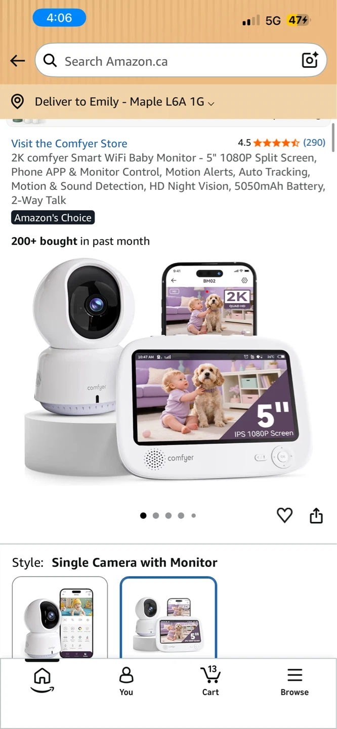 NEW Comfyfy Baby Smart WiFi Baby Monitor BM07 ⚽️