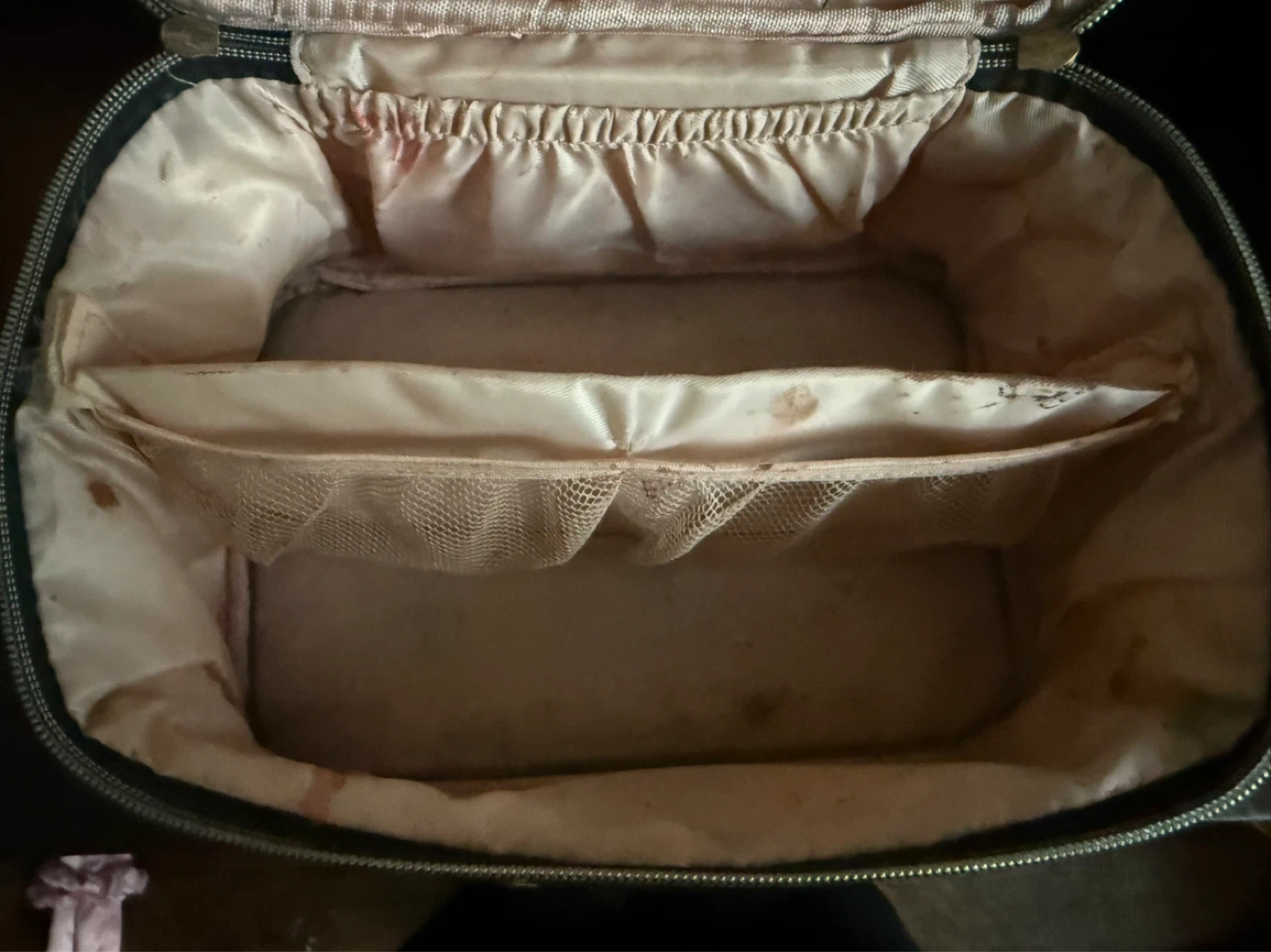 Black Quilted "M" Cosmetic Bag - photo 4