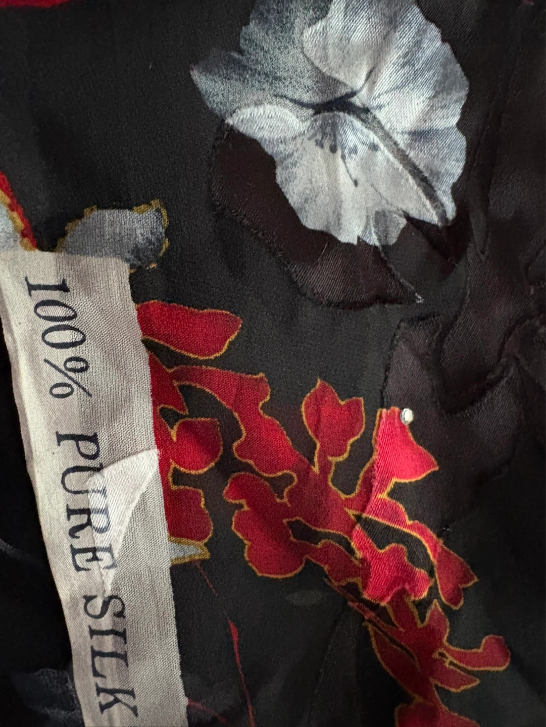 100% Pure Silk Saree with Floral Print - photo 2