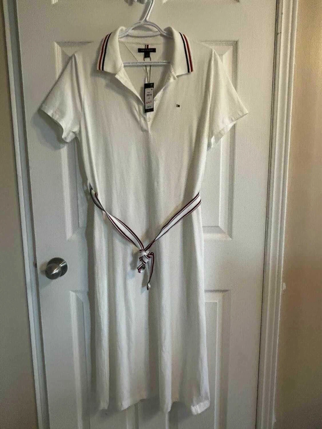 Tommy Hilfiger Women's White Polo Dress with Belt - L/G - photo 4