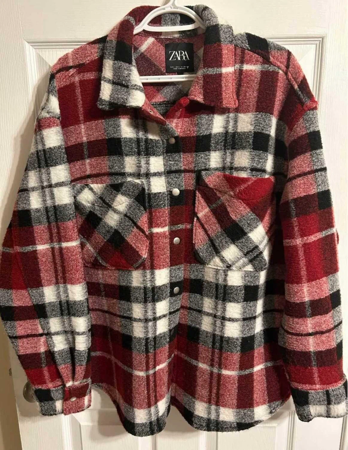 ZARA Plaid Flannel Shirt Jacket - Size L