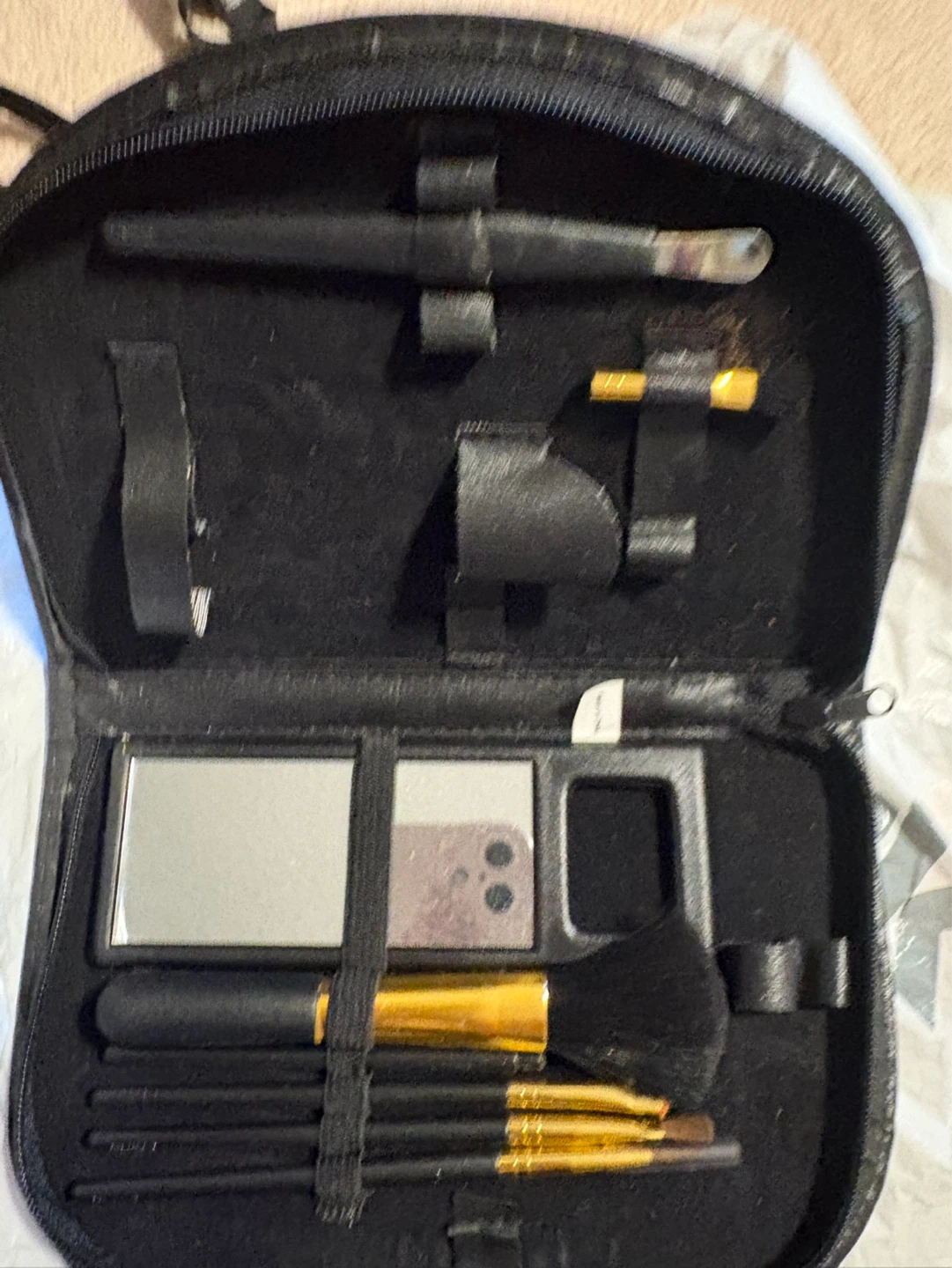 Black Makeup Brush Set with Case