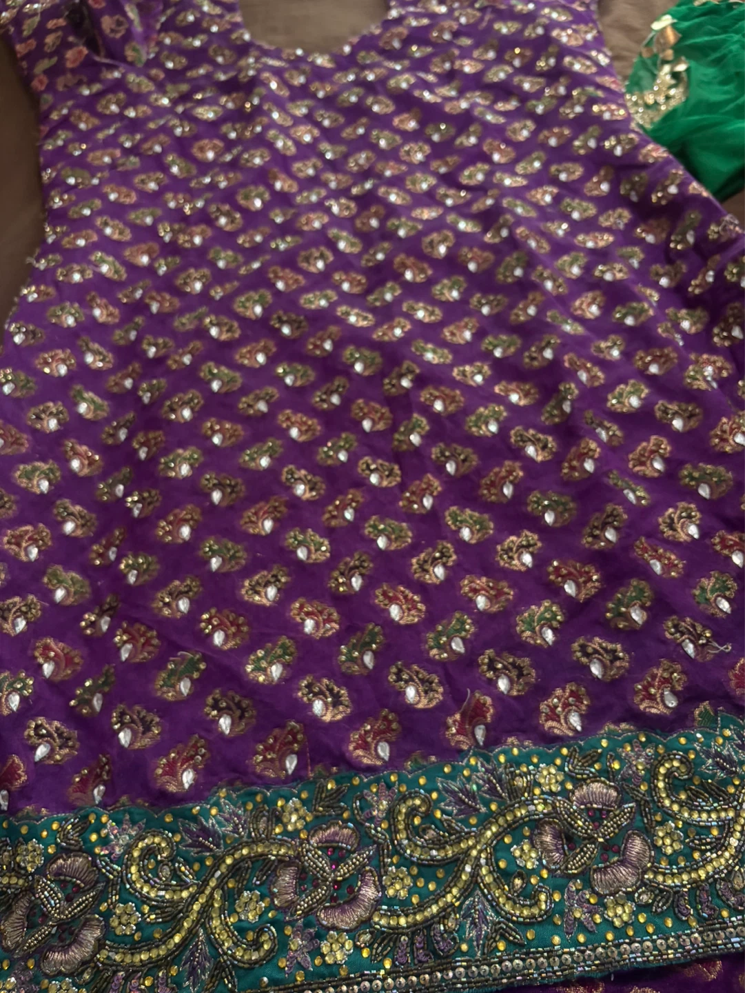 Purple Embroidered Kurti Top - photo 3