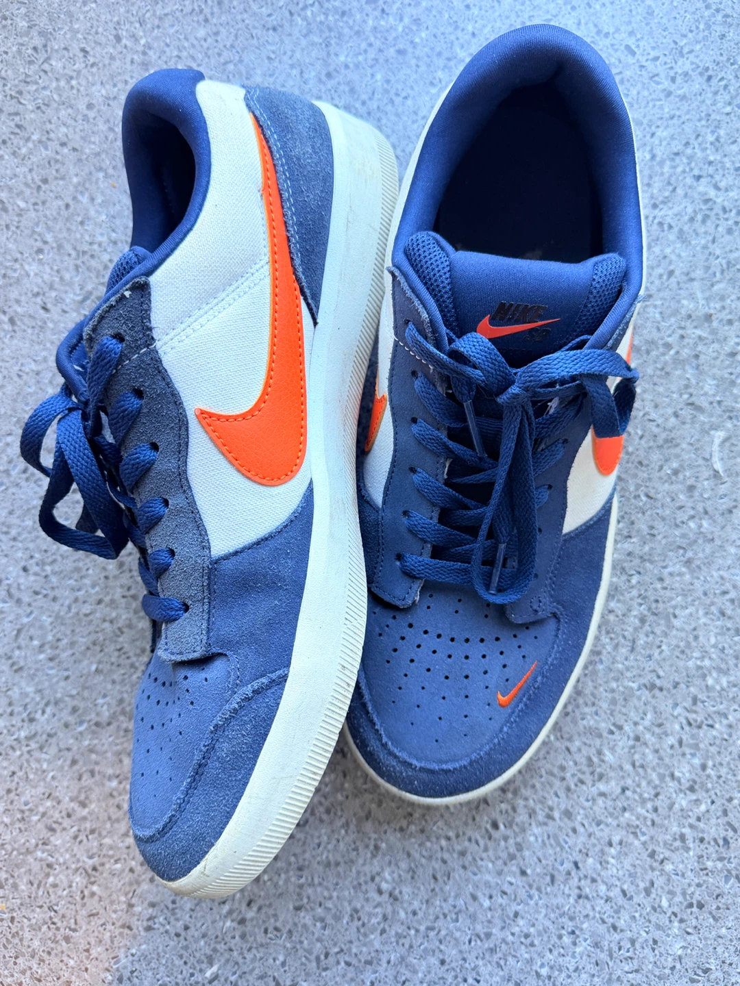 Nike SB Blue & Orange Suede Sneakers - photo 3
