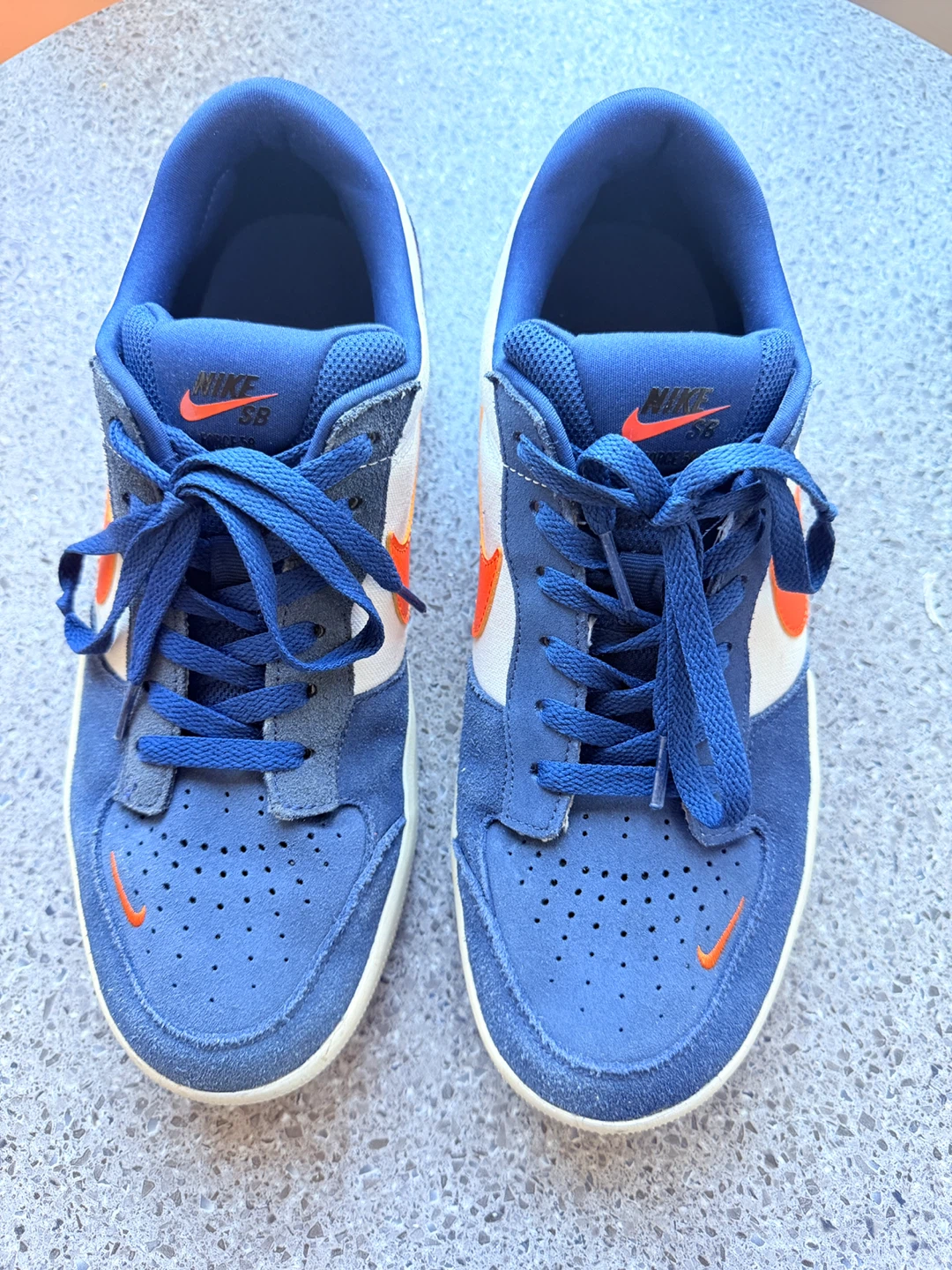 Nike SB Blue & Orange Suede Sneakers - photo 2