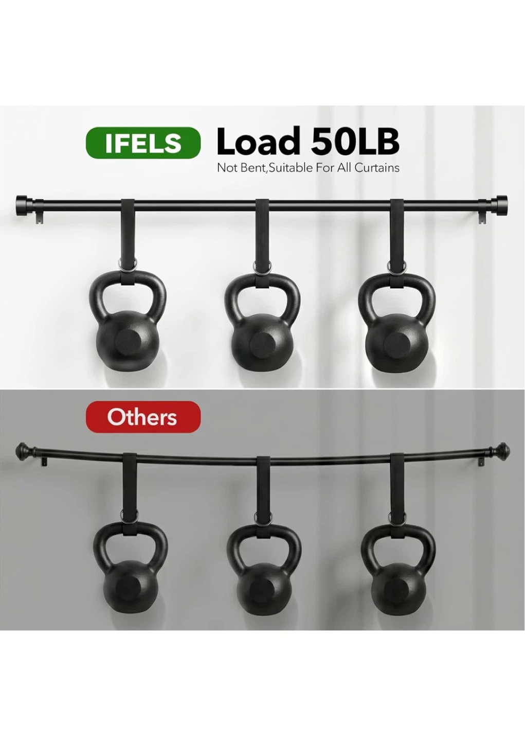 100%NEW IFELS HeavyDutySturdyCurtain Rods Orig$65 NOW$30 - photo 5
