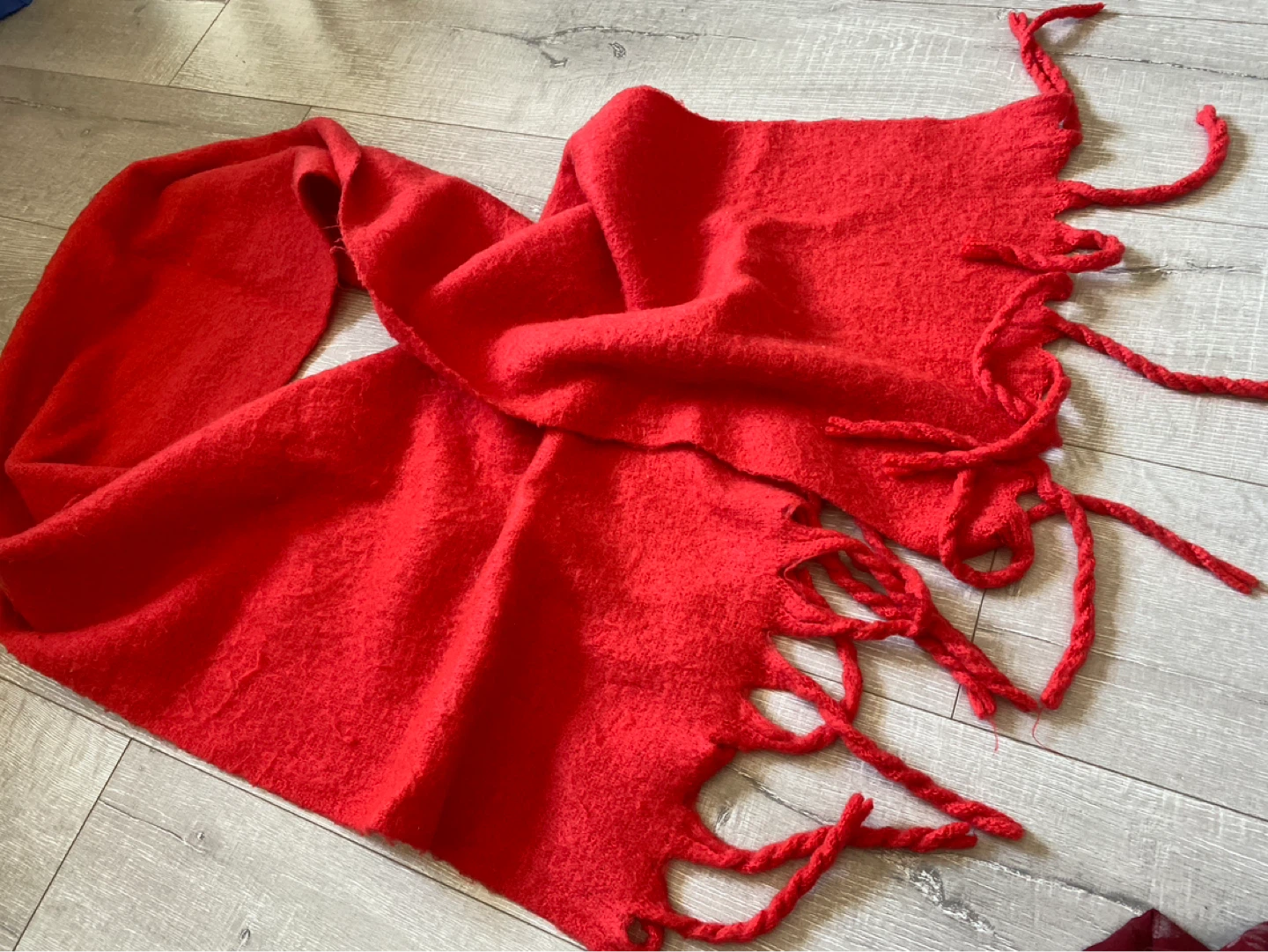 Old Navy Red Scarf with Tassels