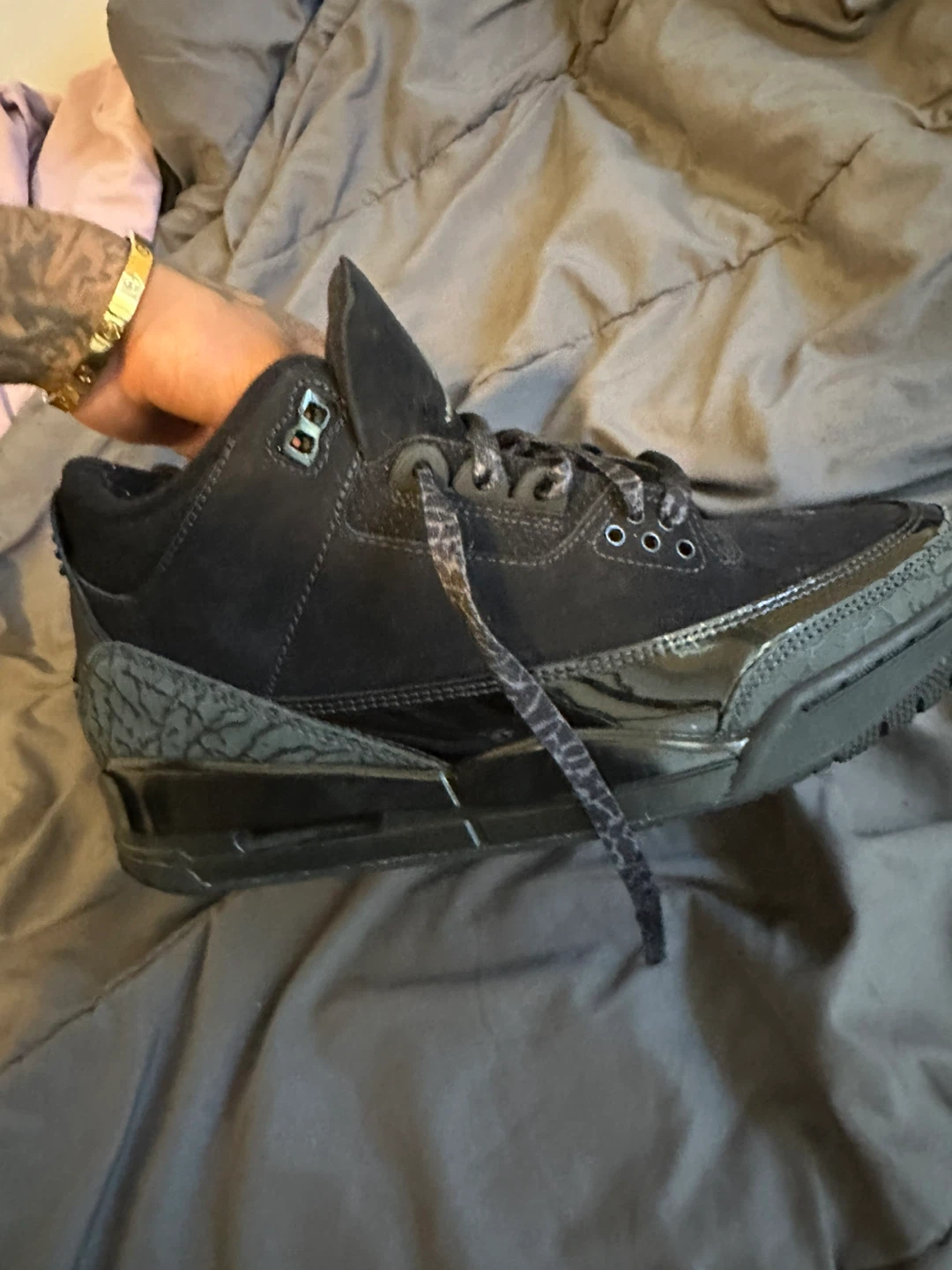 Jordan 3 Black Cat Sneakers - photo 3