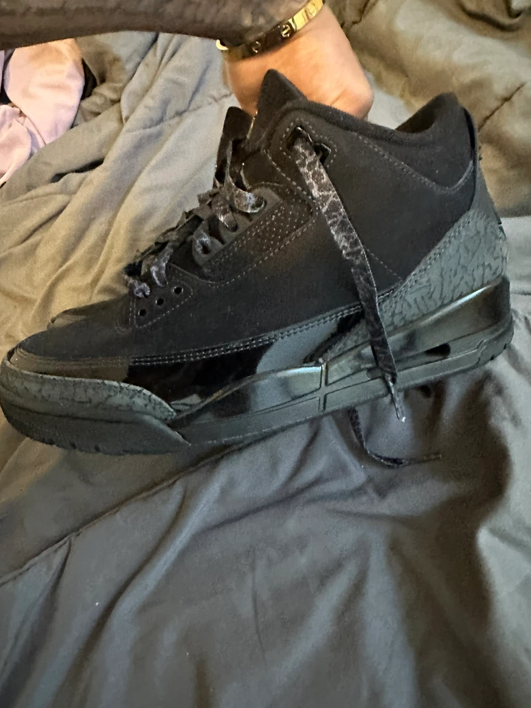 Jordan 3 Black Cat Sneakers - photo 2