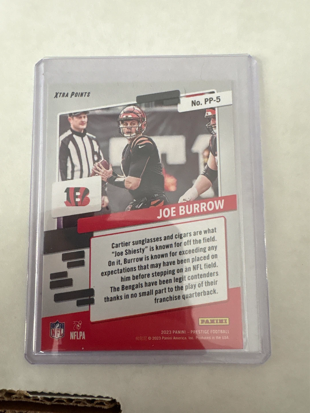 Panini 2023 Prestige Joe Burrow Trading Card - photo 2