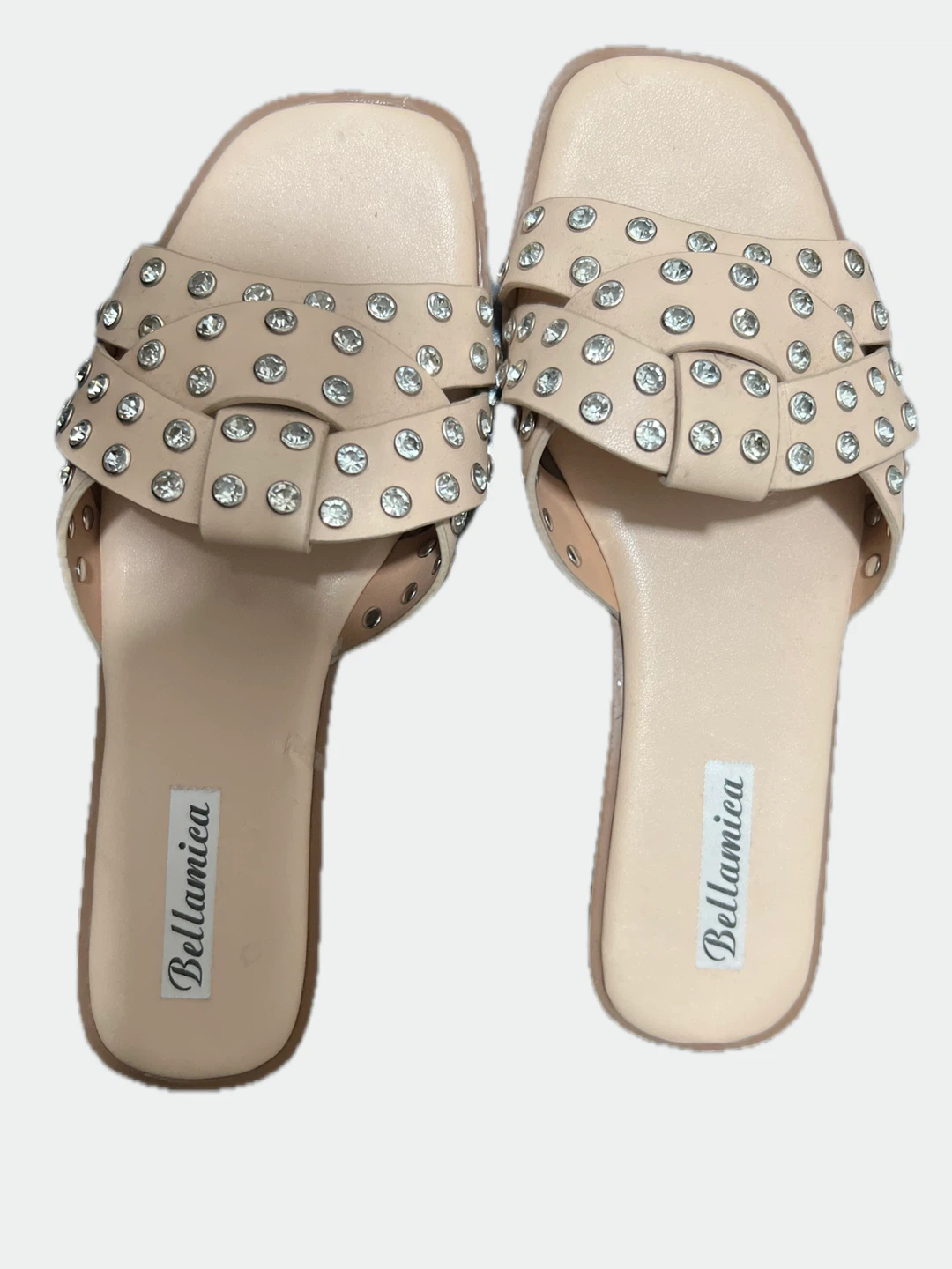 ⚽️Bellamica Embellished Slide Sandals - Beige