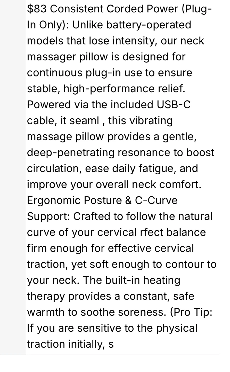 Neck Massage Pillow with Heat - photo 5