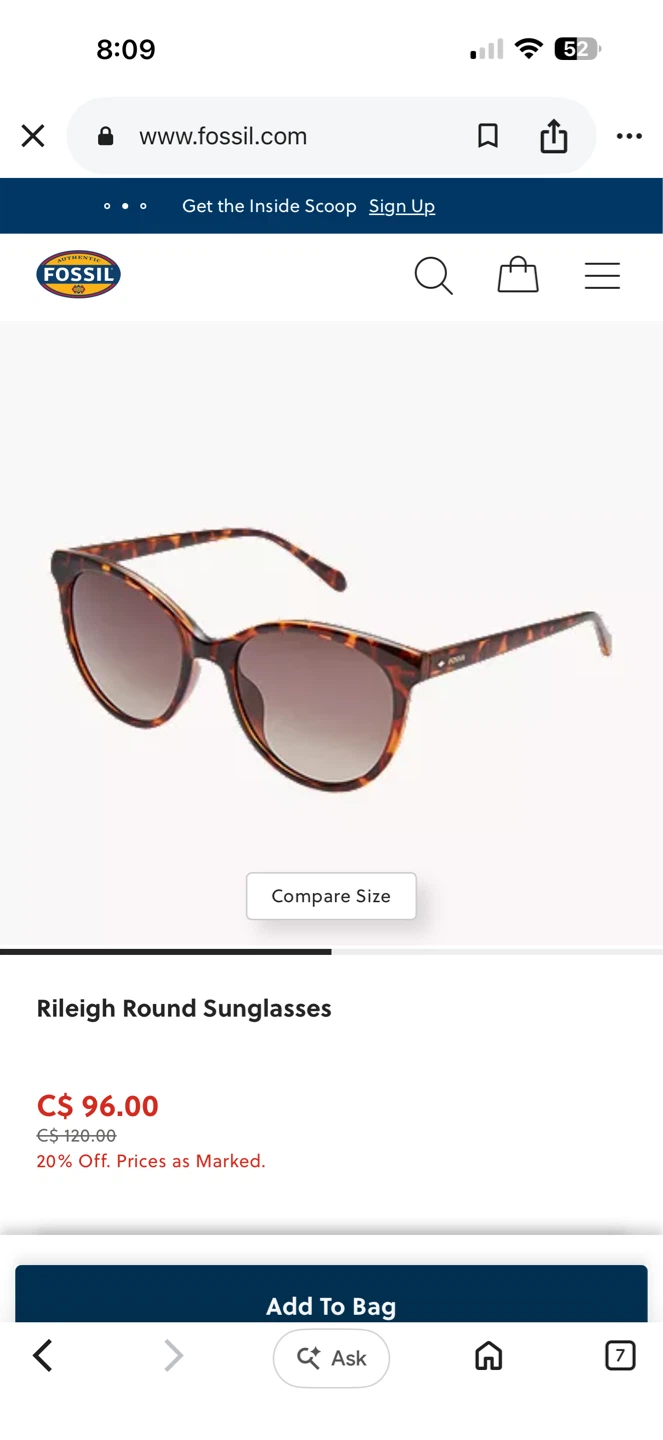 Fossil Sunglasses with Case - photo 5