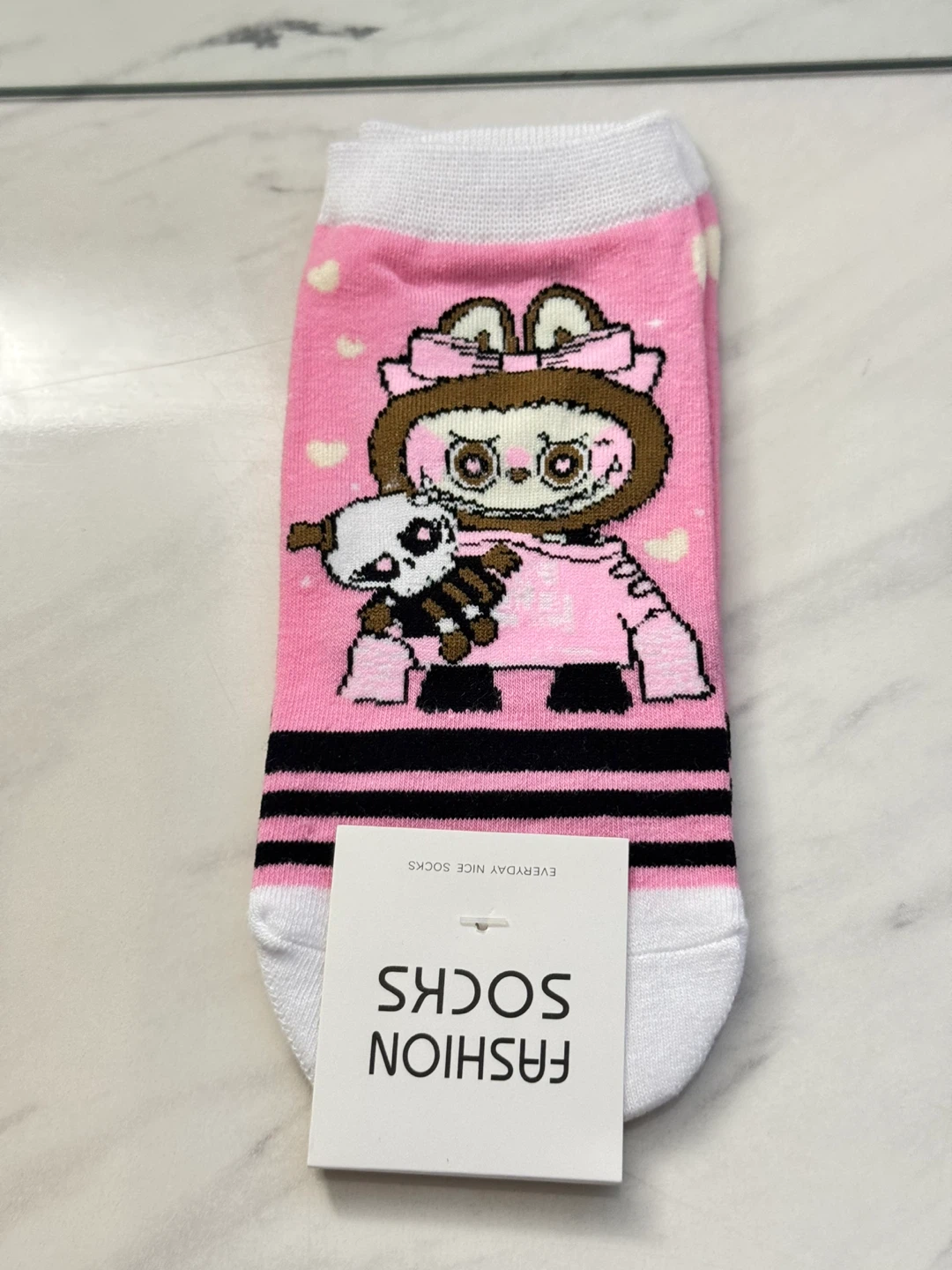 ⚽️Pink Fashion Socks with Labubu Character Design