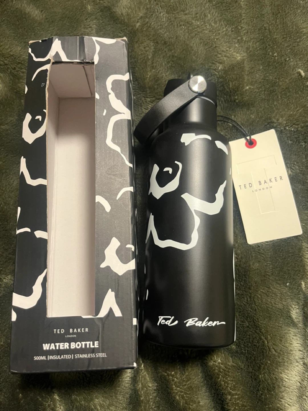 Ted Baker Black Water Bottle 500ml