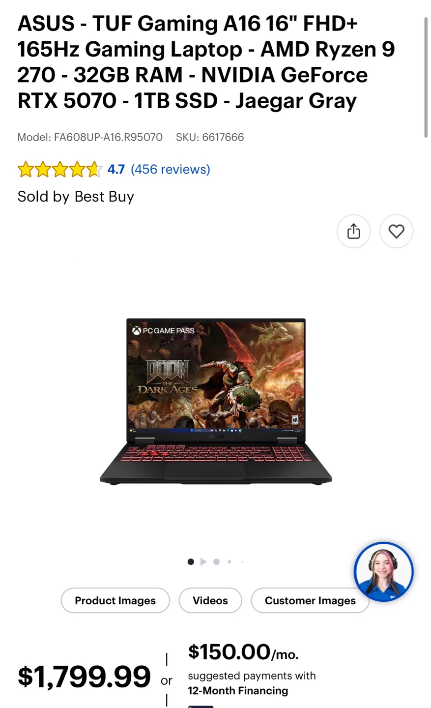 ASUS TUF Gaming A16 Laptop - photo 2
