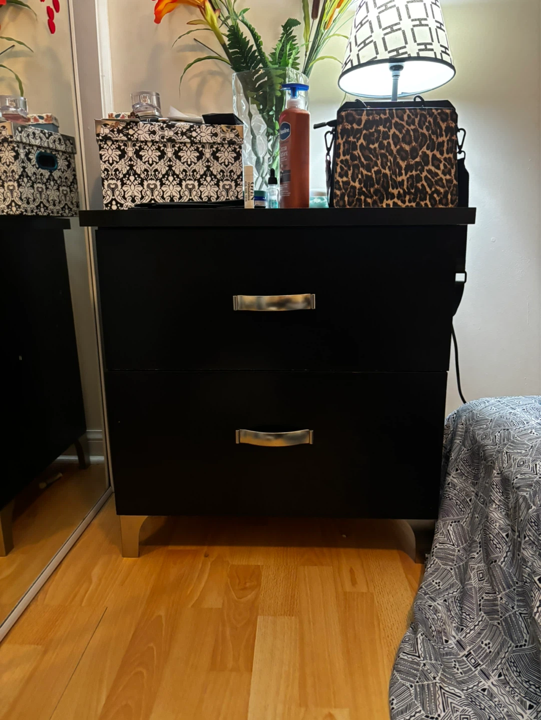 Black nightstand
