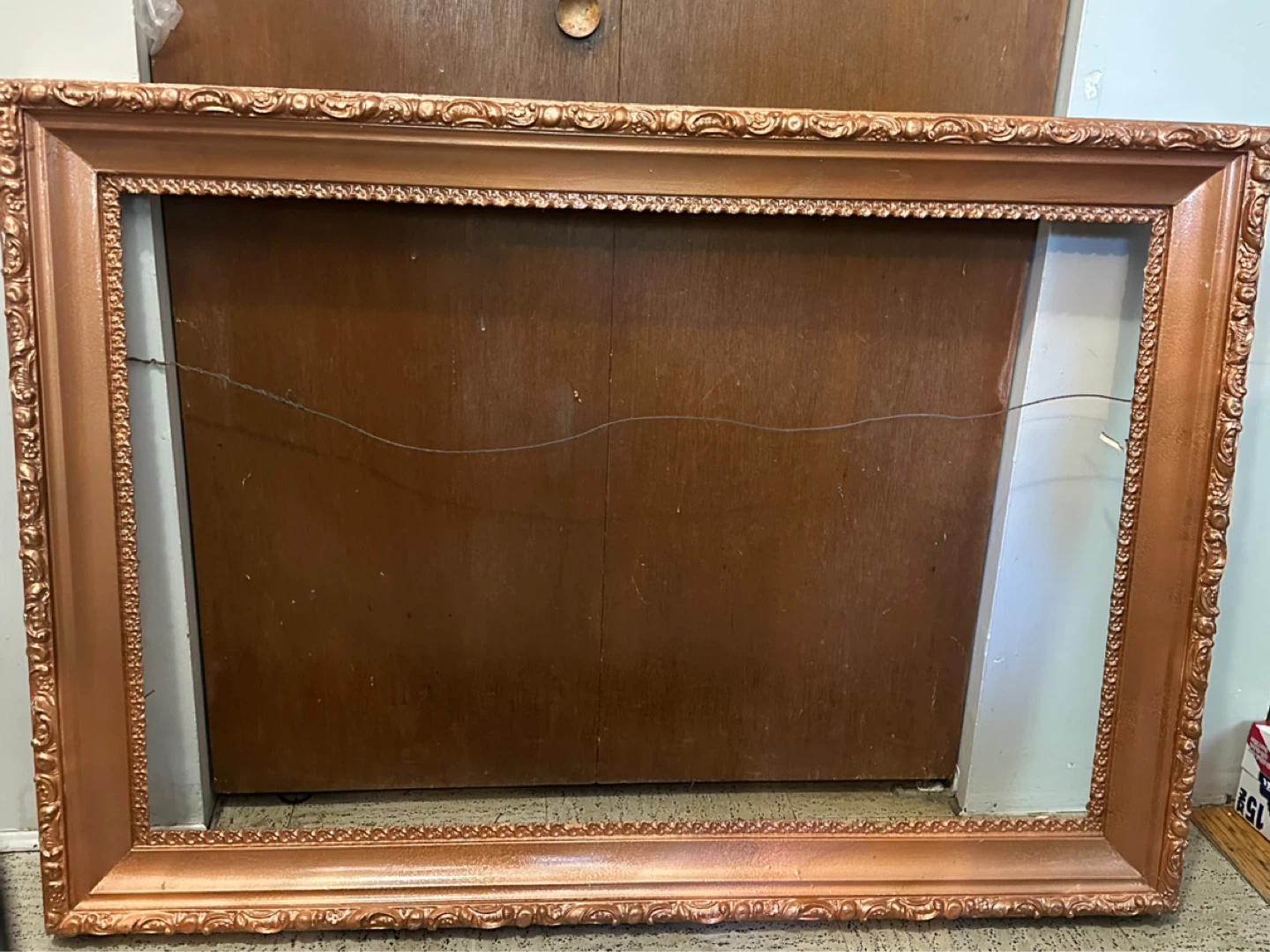 Huge 19thC Baroque Gold Gesso Picture Frame