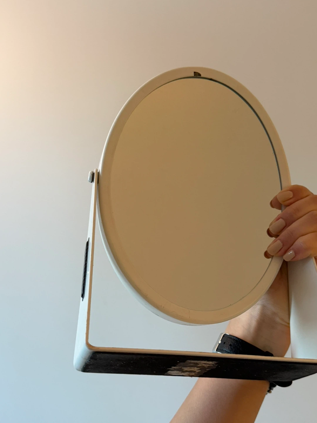 White Tabletop Vanity Mirror - photo 2