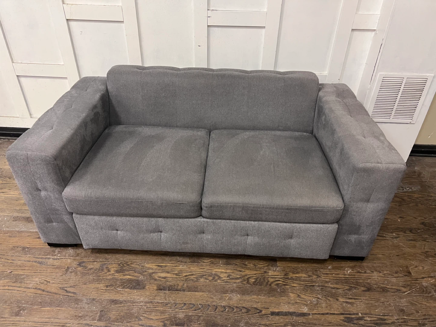 Grey Loveseat Sleeper Sofa - photo 2
