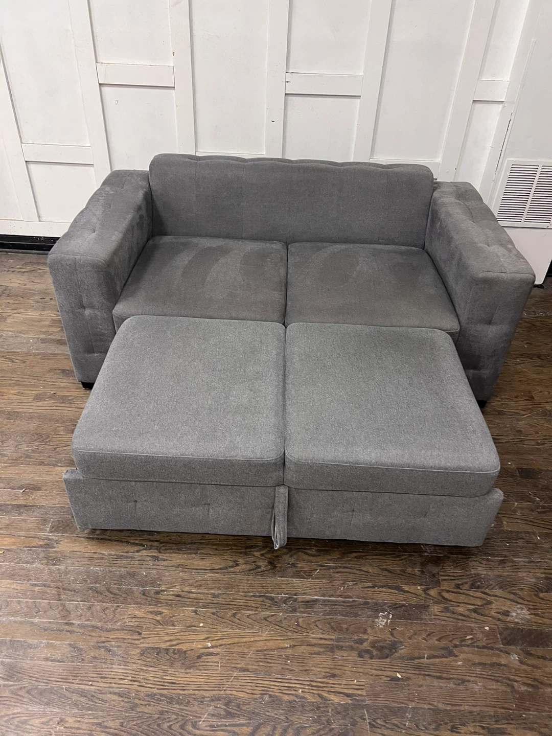 Grey Loveseat Sleeper Sofa - photo 3