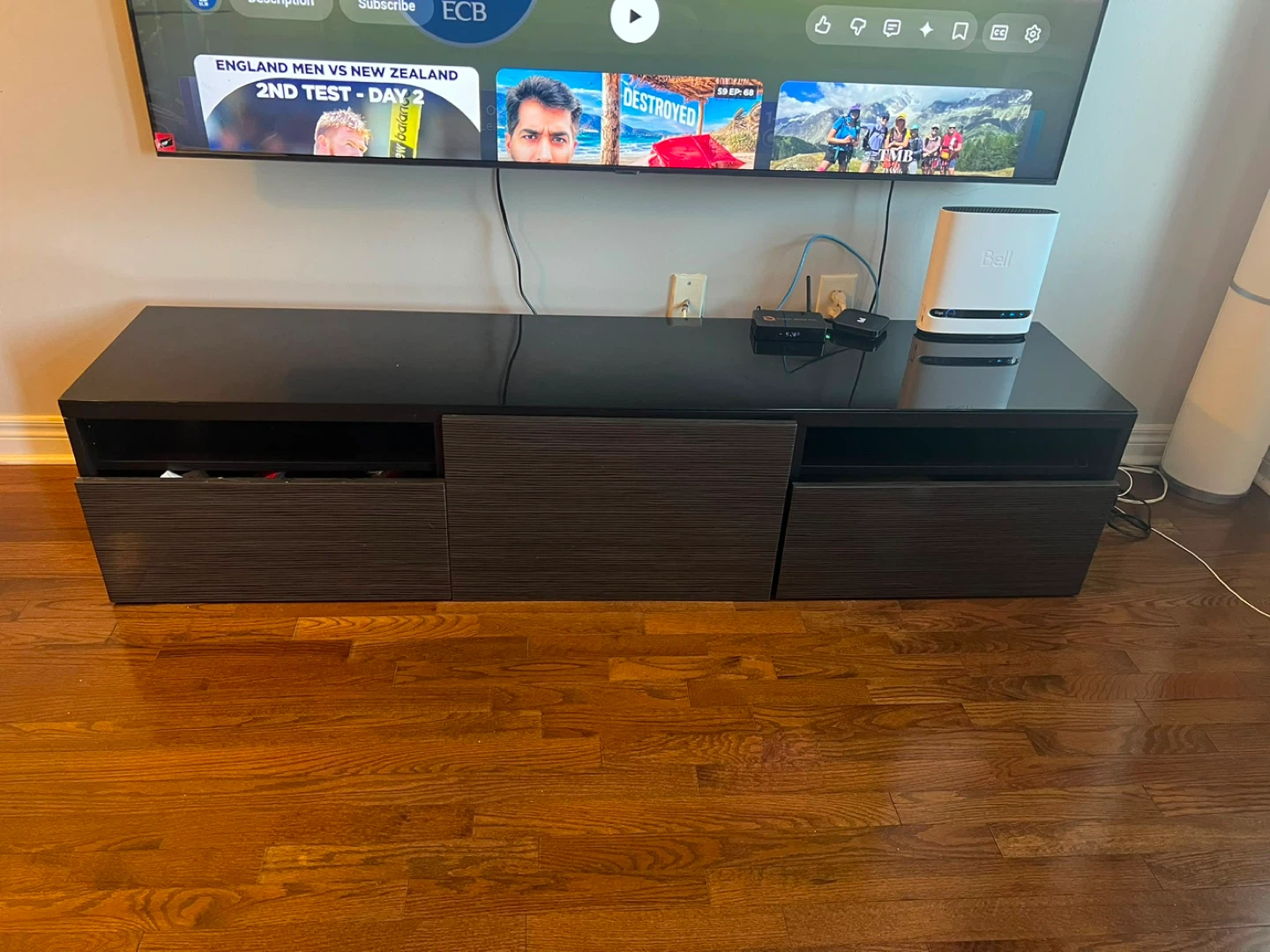 Black Entertainment Unit with Storage