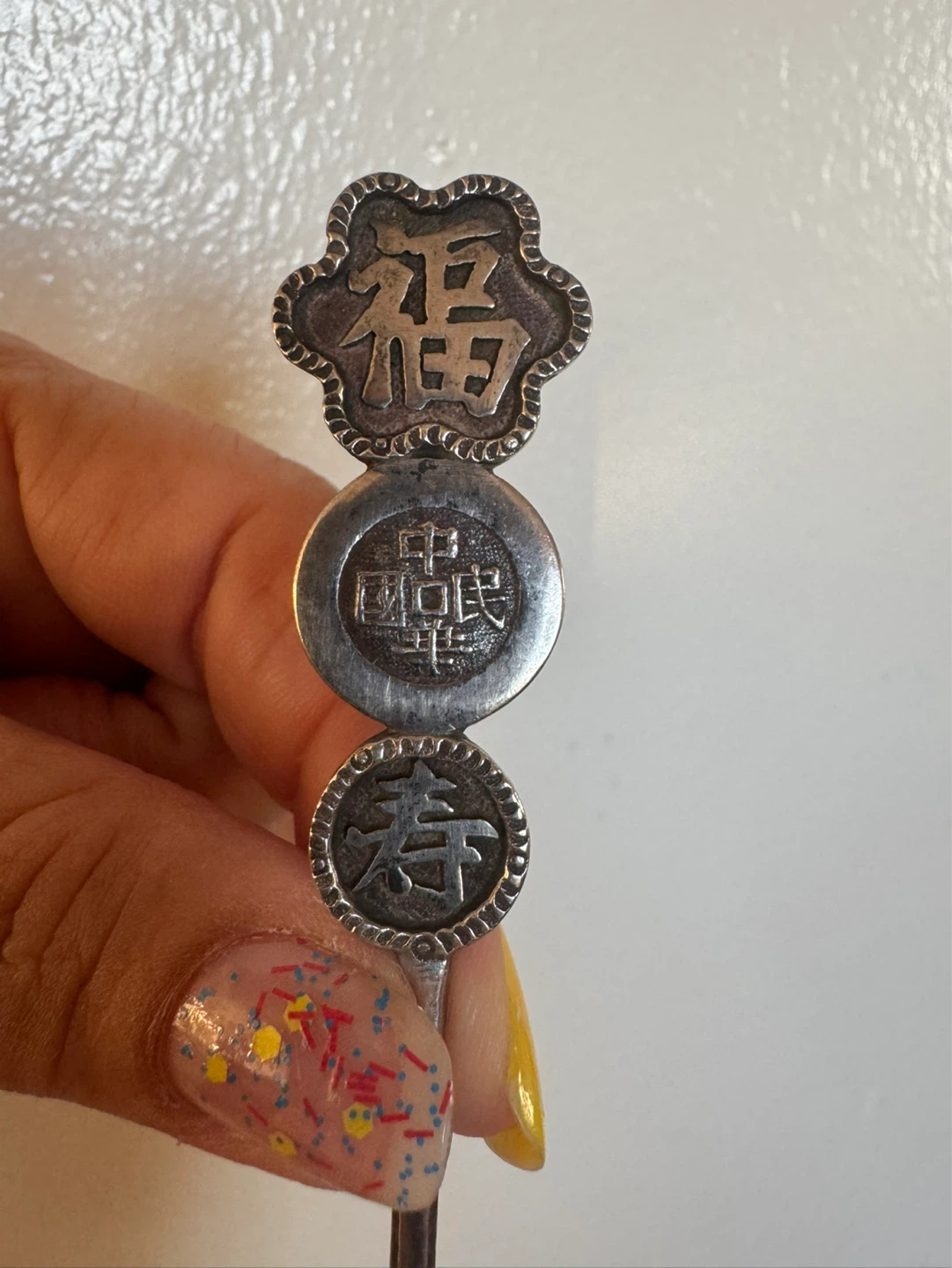 ⚽️Sterling Silver Spoon with Chinese Charms - photo 3