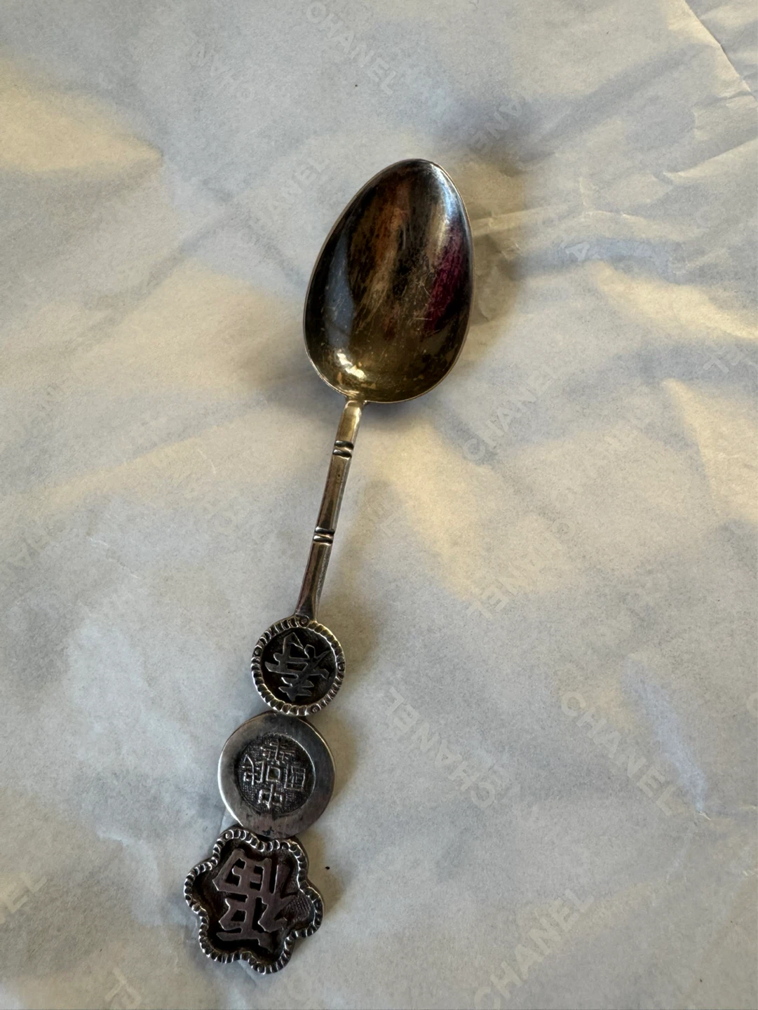 ⚽️Sterling Silver Spoon with Chinese Charms - photo 2