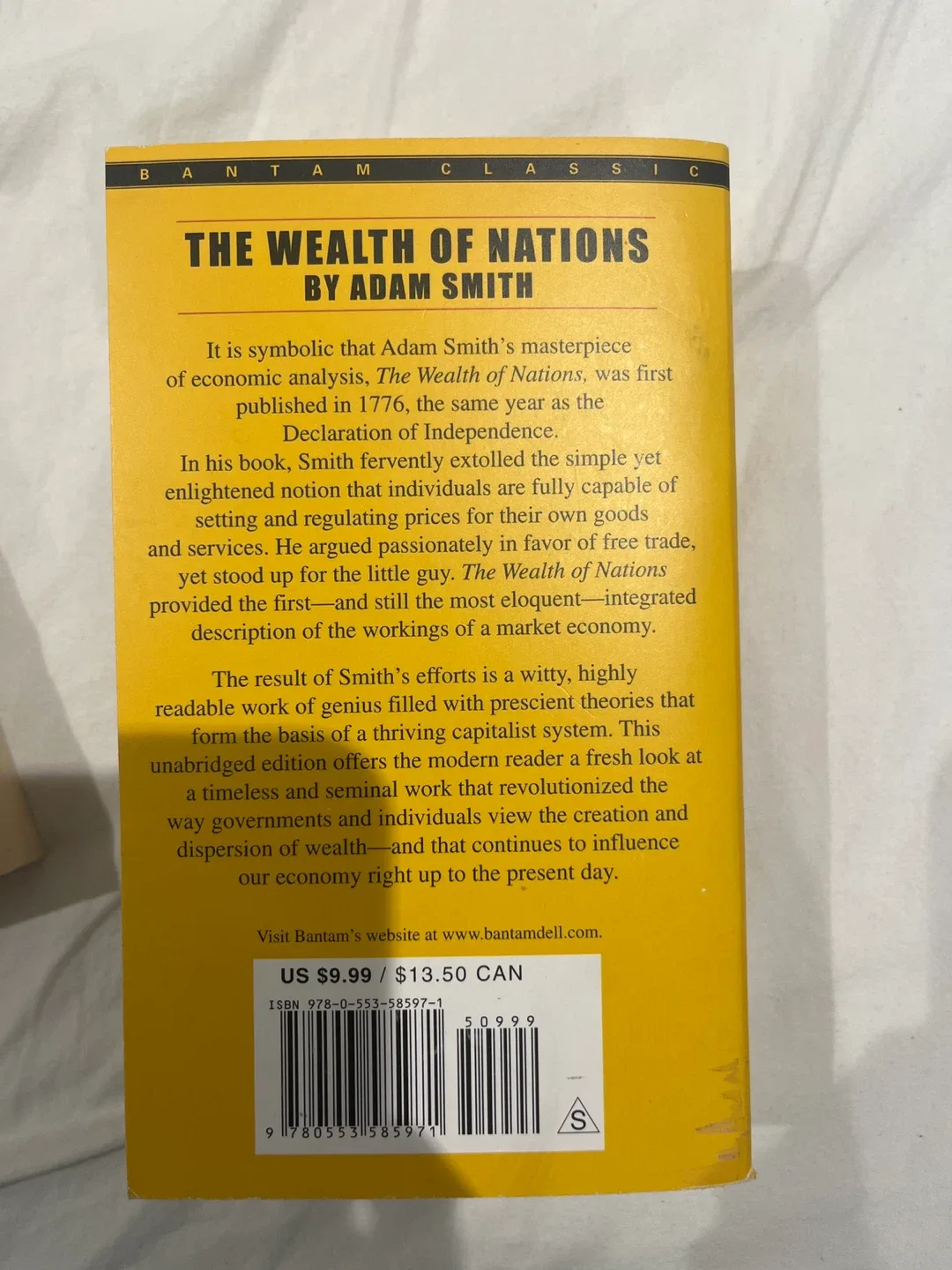 The Wealth of Nations by Adam Smith Bantam Classic - photo 2
