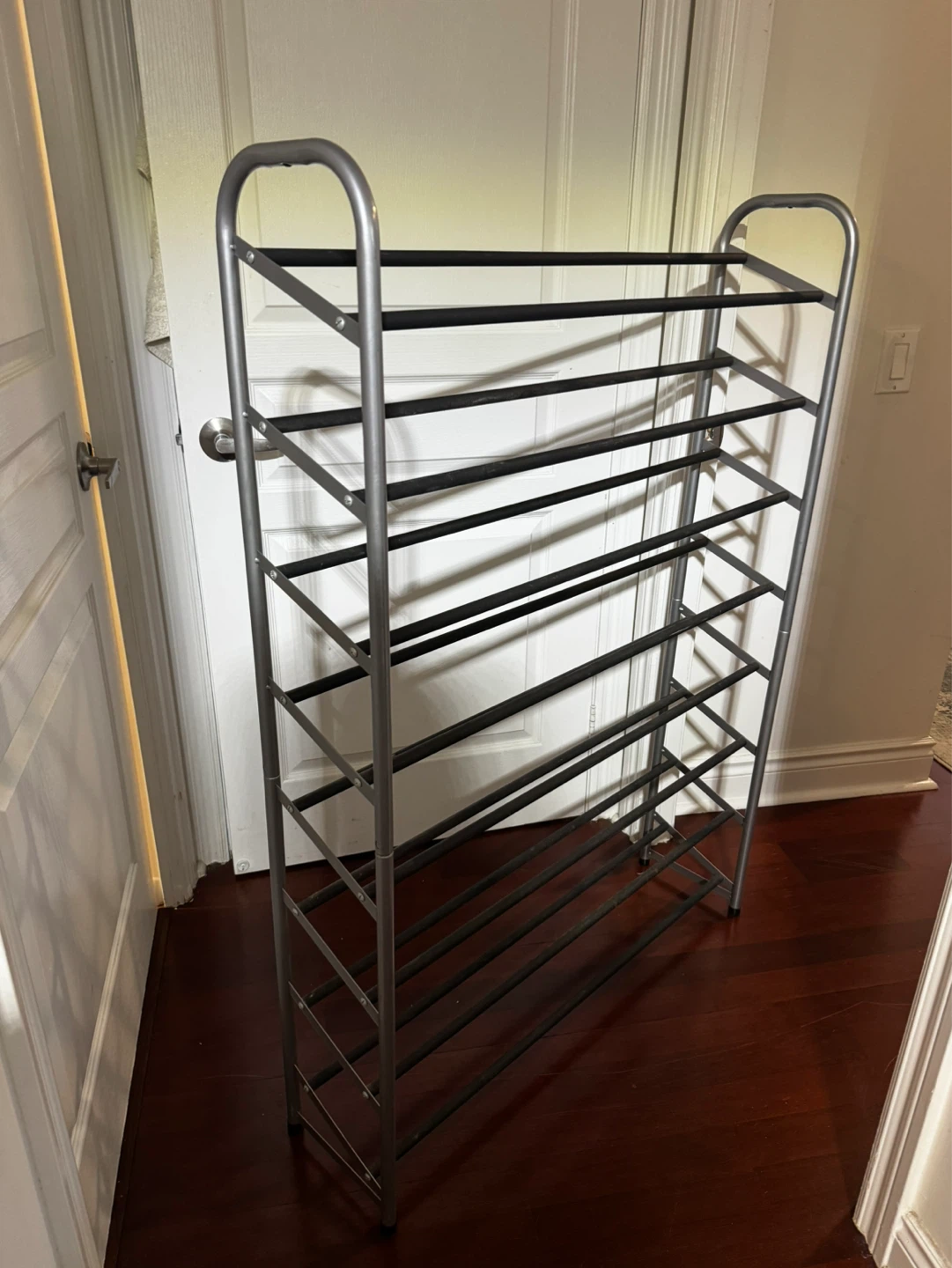 Silver 8-Tier Shoe Rack