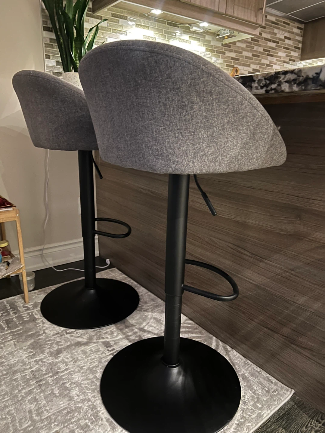 Grey Swivel Bar Stool - photo 2