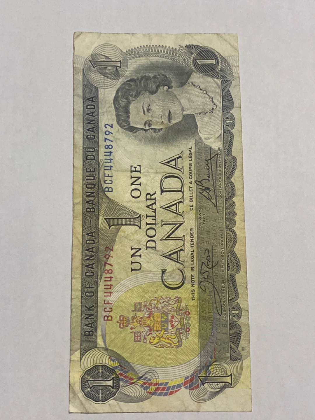 Canada One Dollar Bank Note