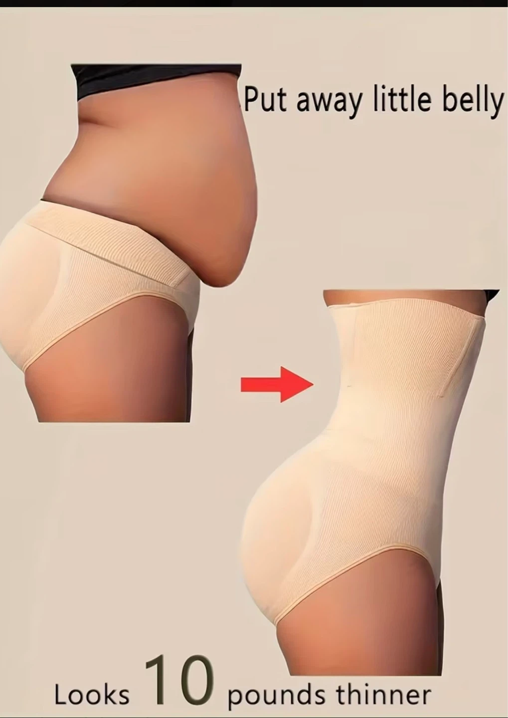 High-Waisted Tummy Control Shapewear Briefs