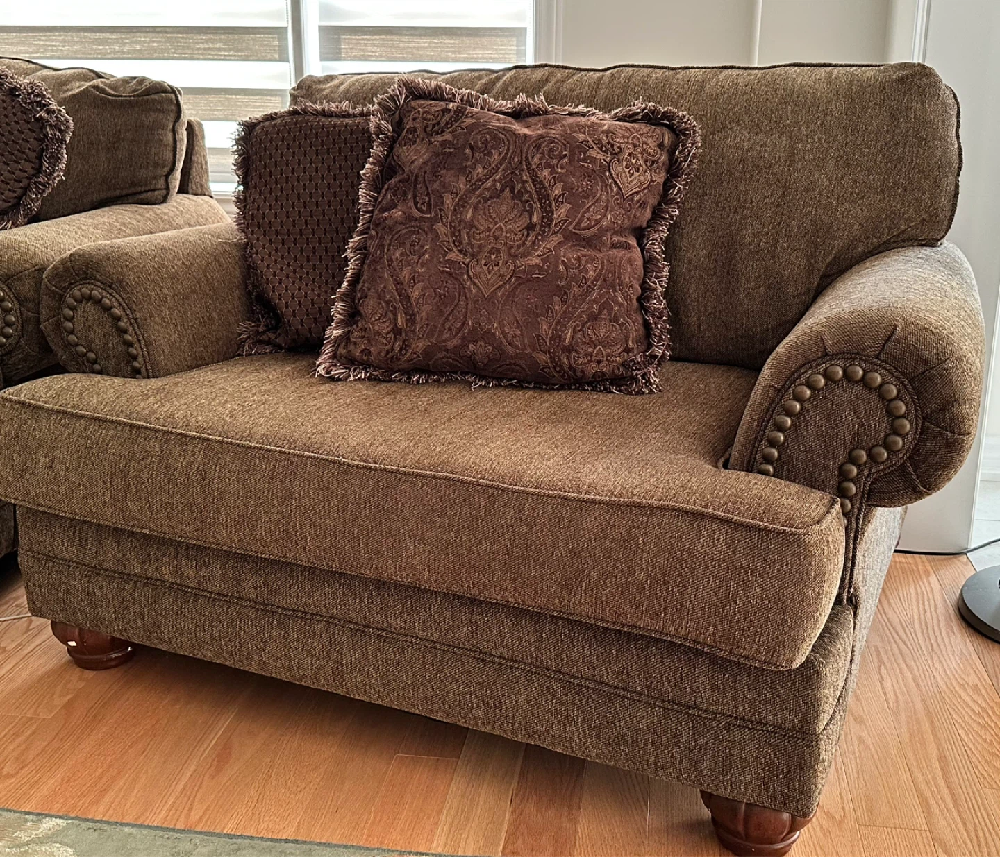 Brown Sofa Set with Ottoman - photo 3