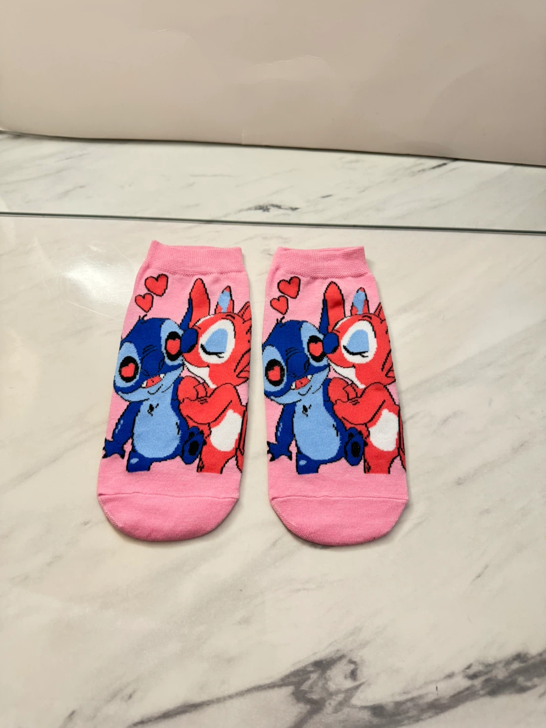 ⚽️Pink Stitch & Angel Ankle Socks