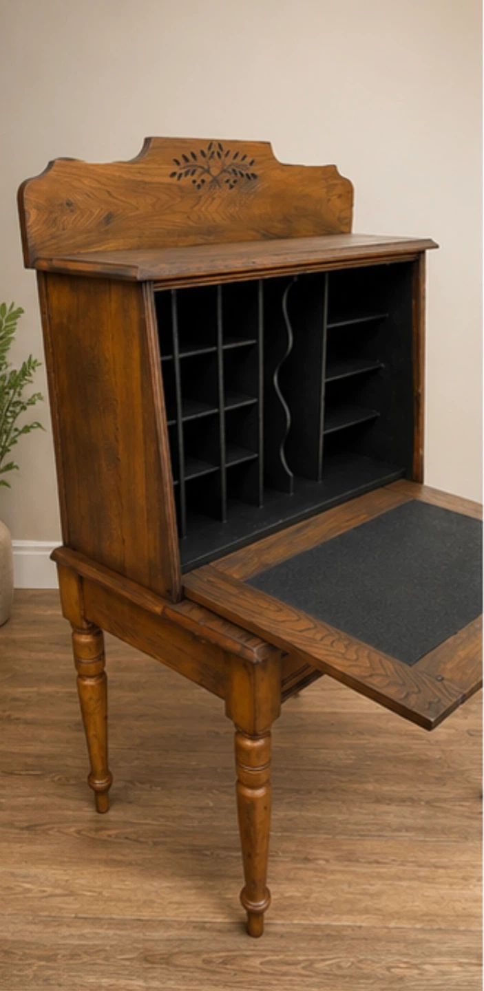 Antique Refinished Secretary Desk - photo 3