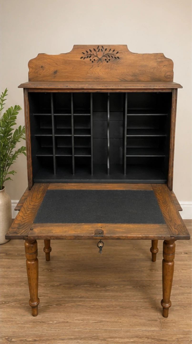 Antique Refinished Secretary Desk - photo 2