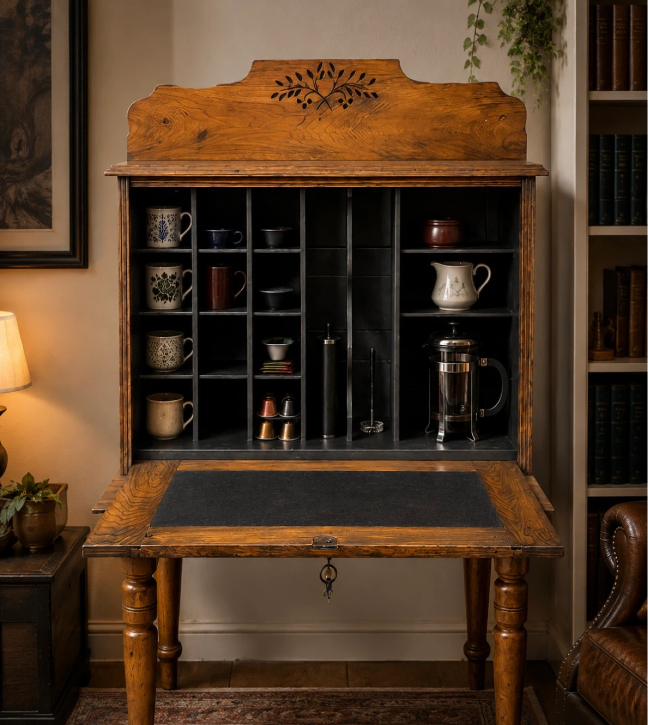 Antique Refinished Secretary Desk - photo 5