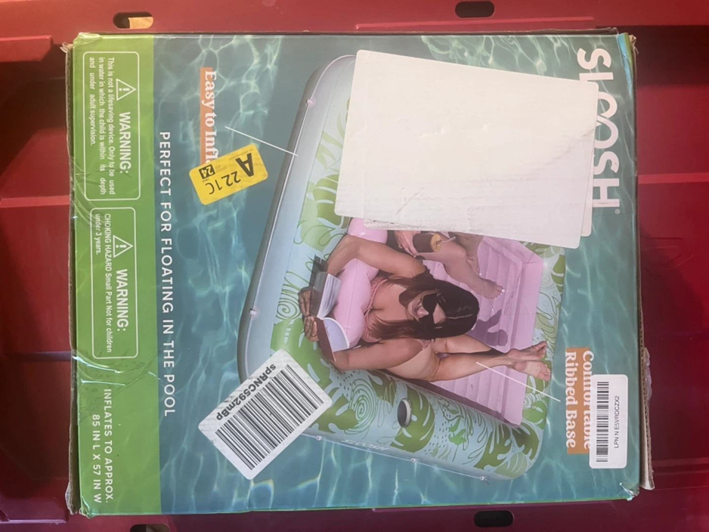 Sloosh Pool Suntan Float - Cyan Pink - photo 2
