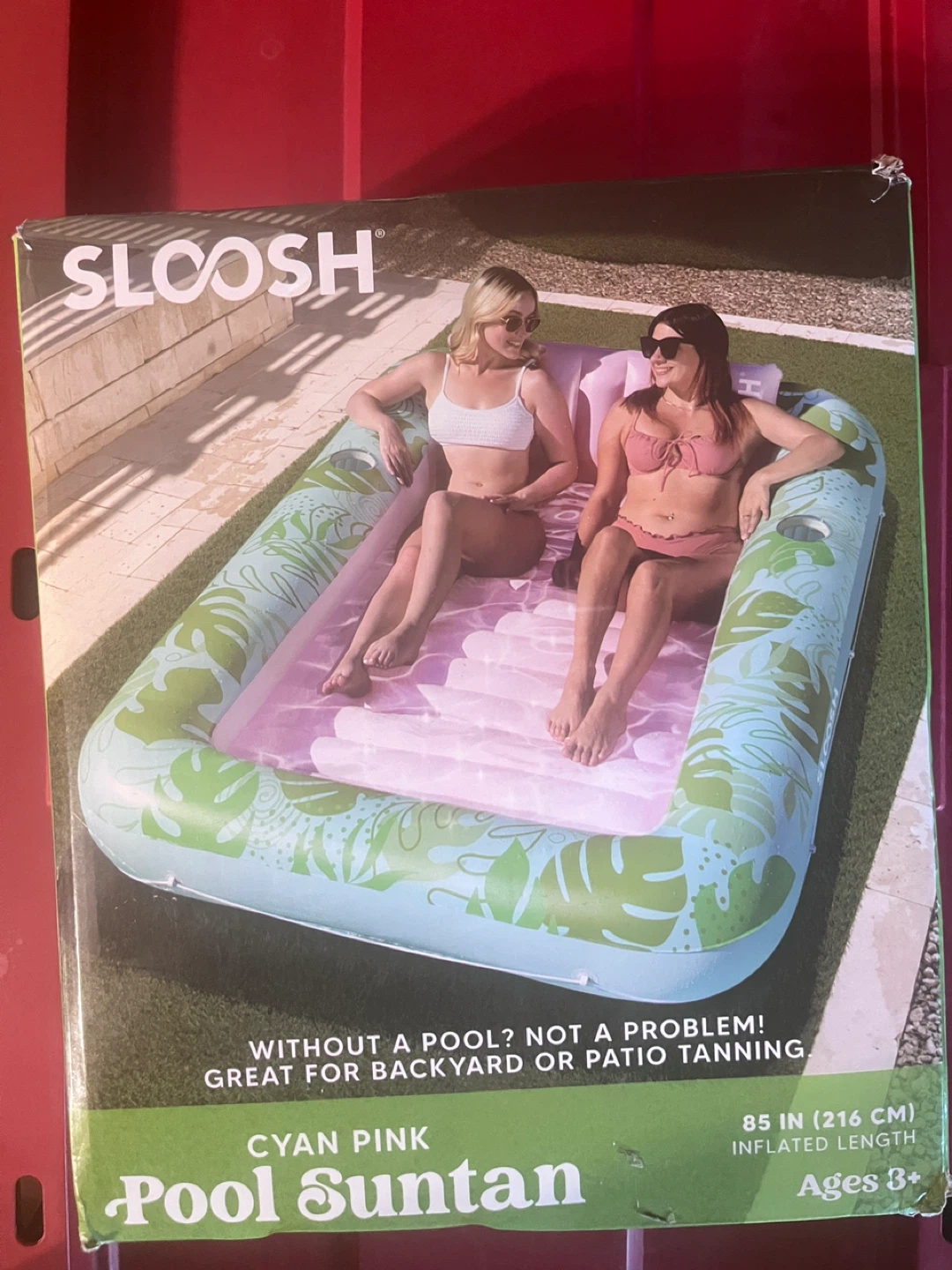 Sloosh Pool Suntan Float - Cyan Pink