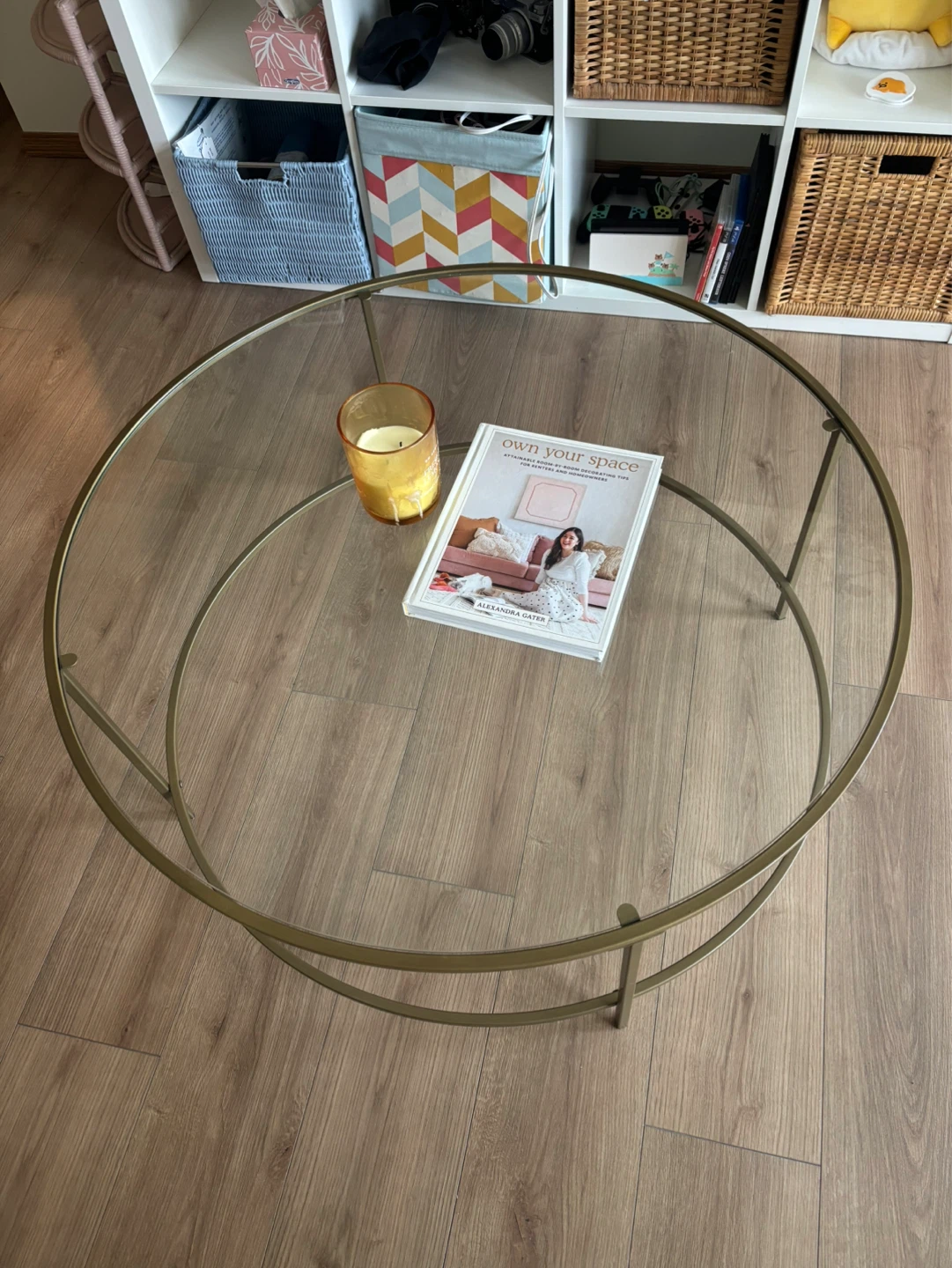 ⚽️ large glass circle coffee table