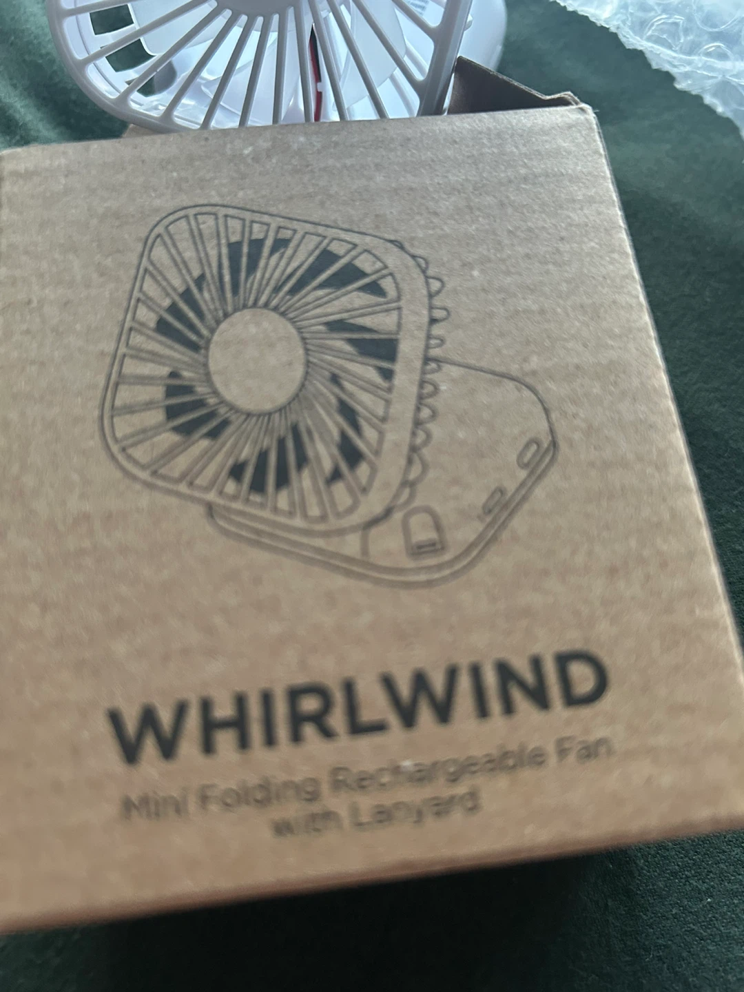 WHIRLWIND Mini Folding Rechargeable Fan with Lanyard - photo 2