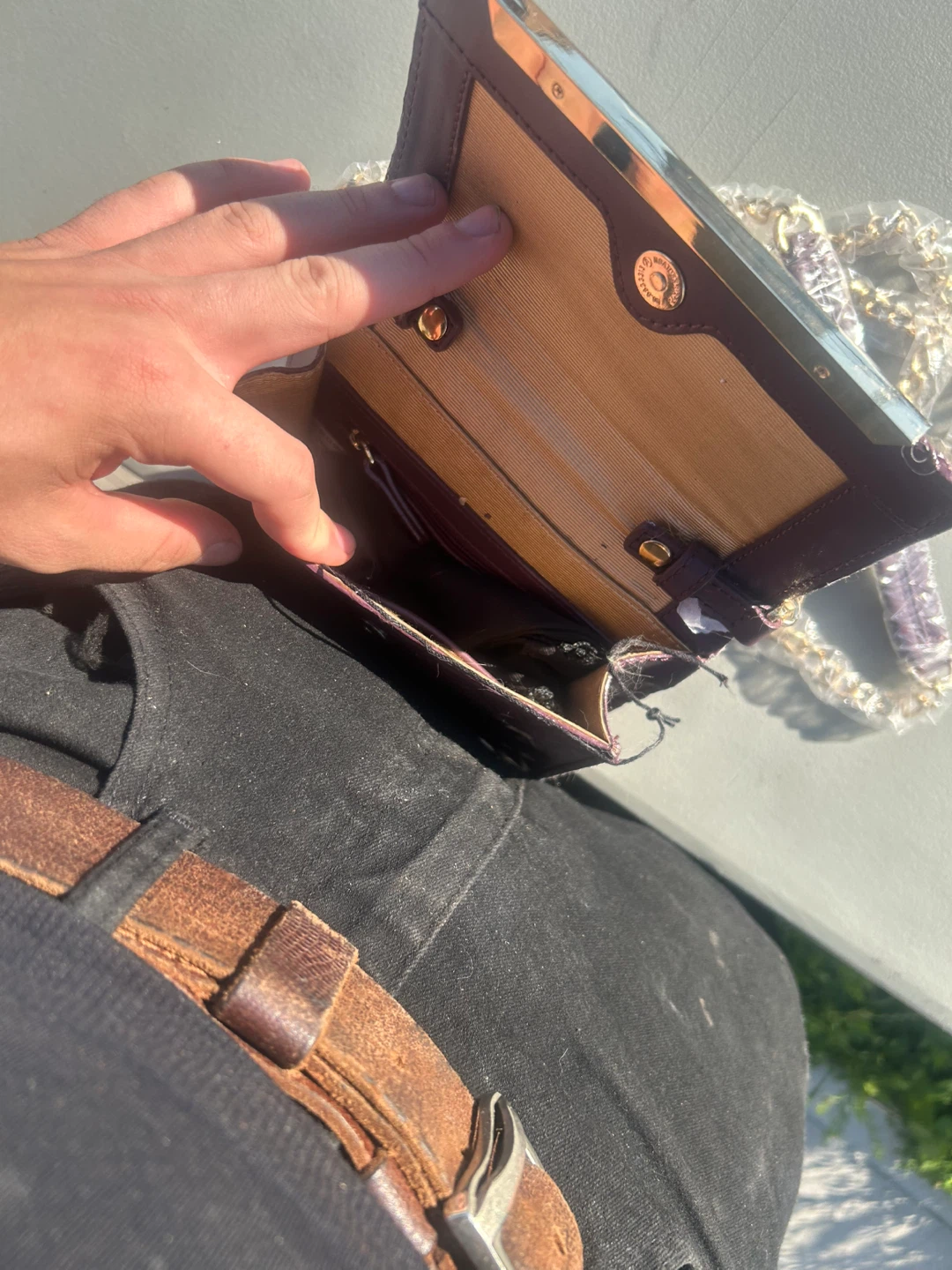 Purple Dolce Vita Crossbody Bag leather - photo 5