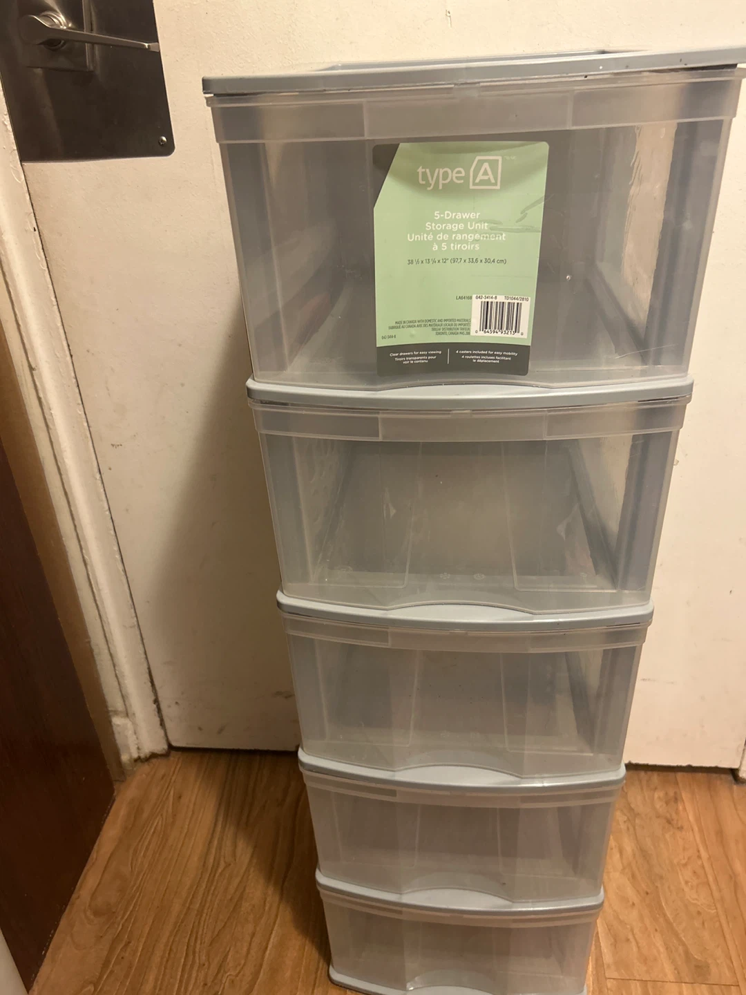 Type A 5-Drawer Storage Unit with Casters ⚽