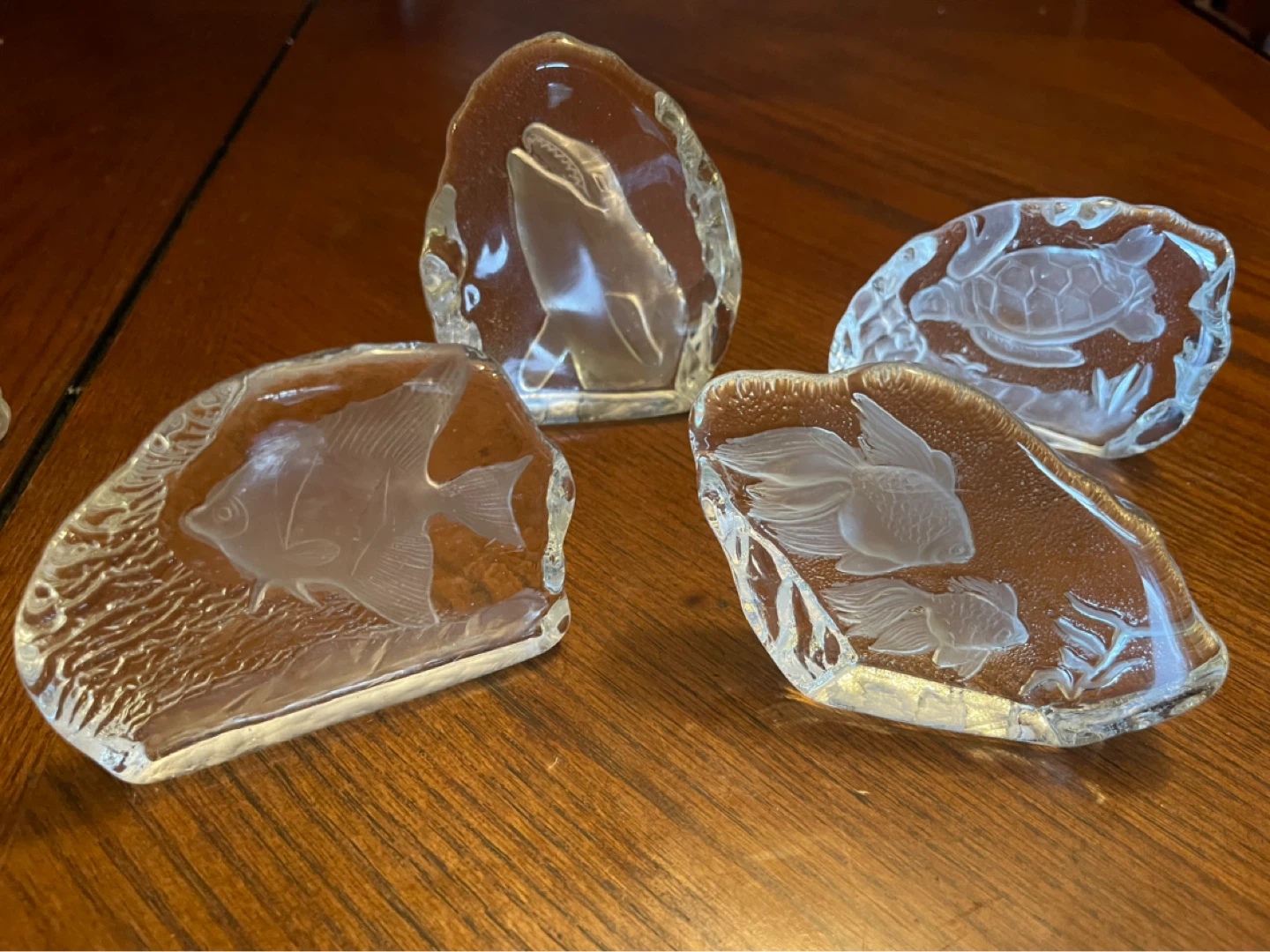 ⚽ Set of 4 clear decorative collectables
