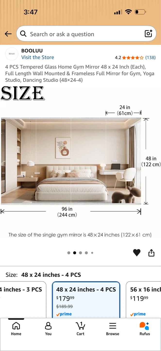 Brand New Tempered Glass Wall Mirror – $45 - photo 4