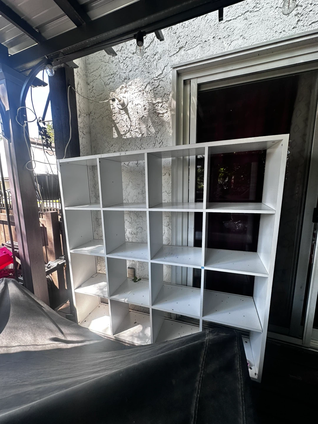 White 16-Cube Storage Shelf Unit