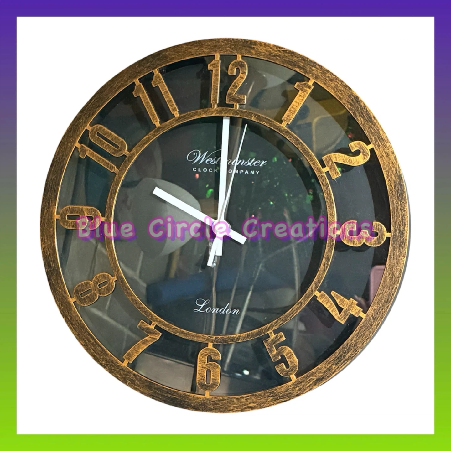 Westminster Clock Company Wall Clock Rustic Brown / Bronze Frame